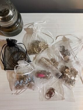 Mixed Costume Jewelry Collection in Gold and Silver Tones